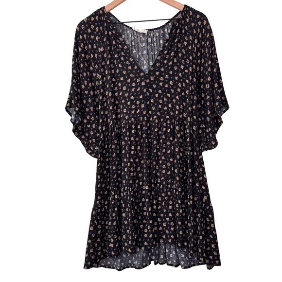 Millibon Dresses & Skirts - MILLIBON Babydoll Mini Dress Size L Peasant Boho Festival Grunge Whimsigoth Goth